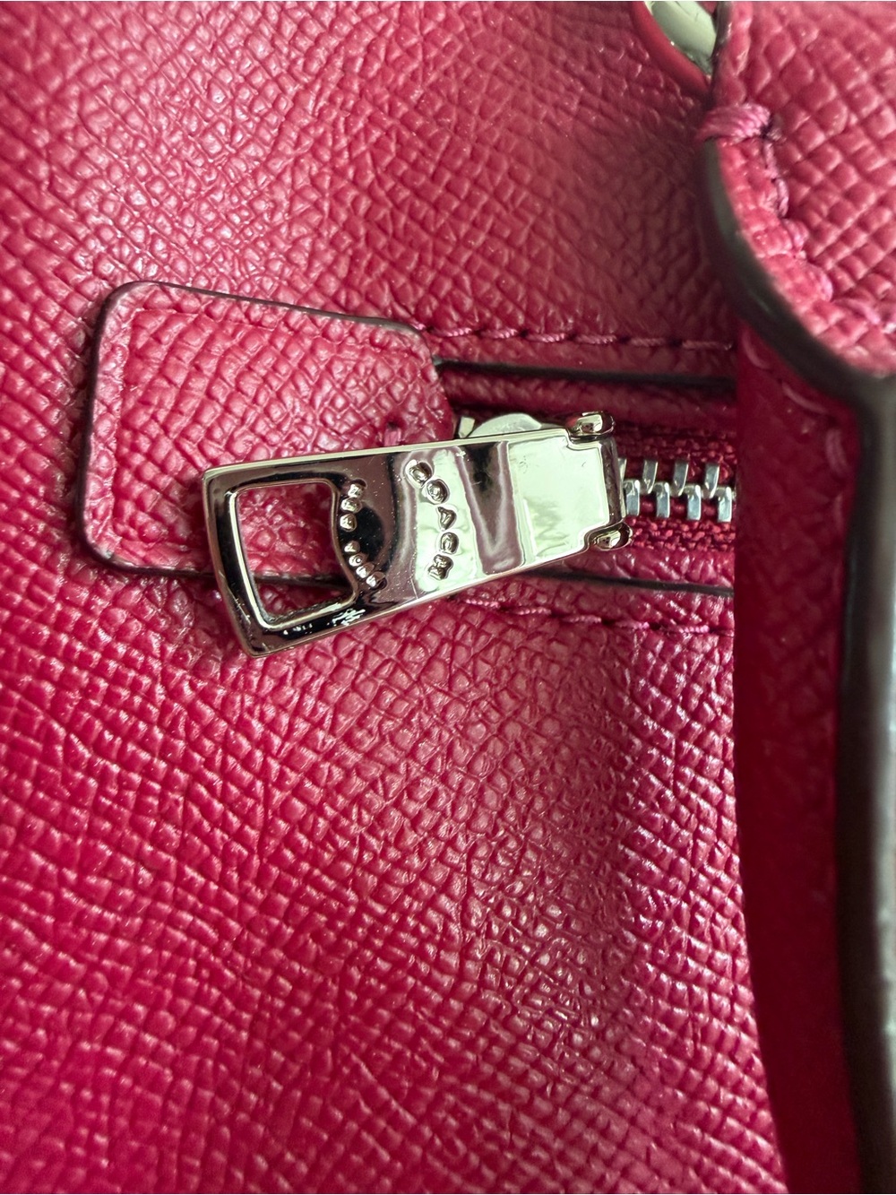 Coach Berry Pink Leather Satchel Crossbody Bag EUC - Picture 6 of 15